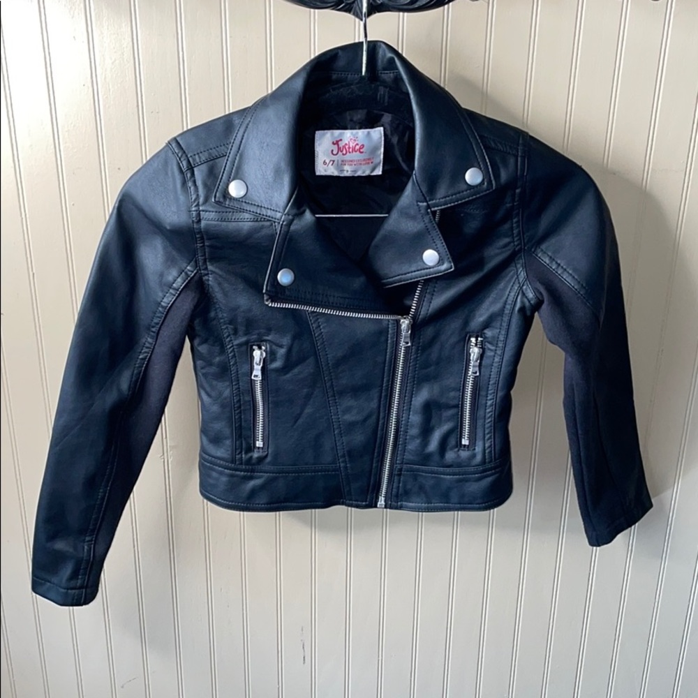 Jacket Justice black moto jacket size 6/7